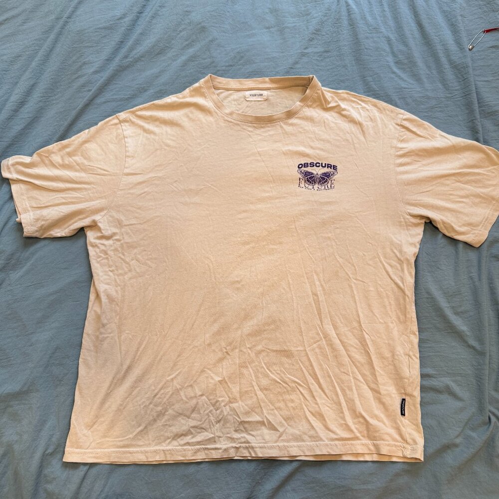 Obscure Off-White Butterfly Graphic Tee